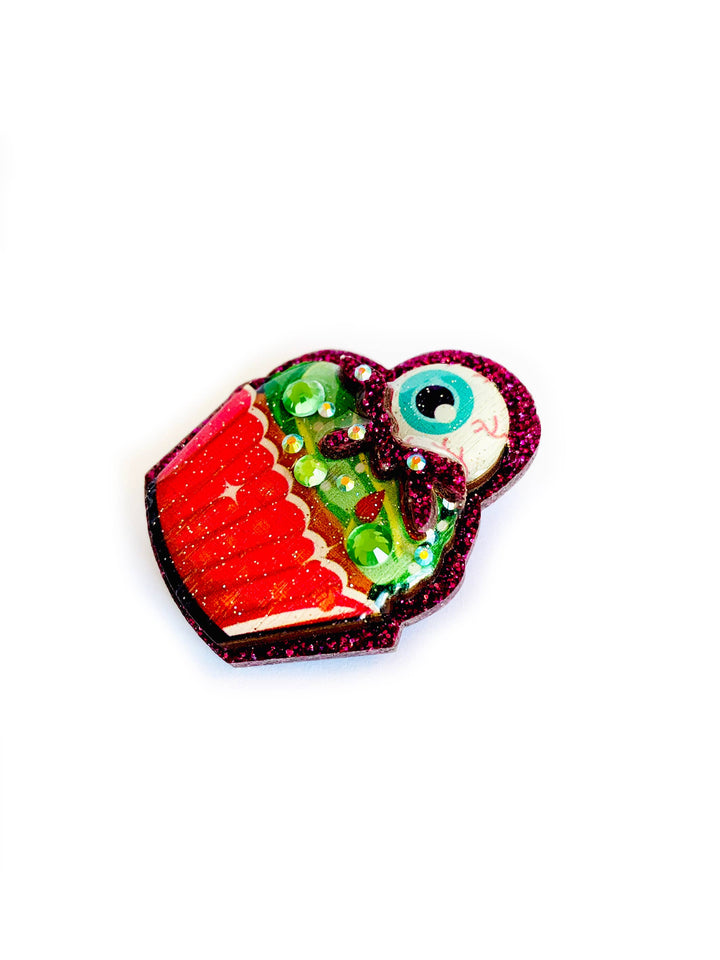 Eyeball Cupcake Brooch by Rosie Rose Parker