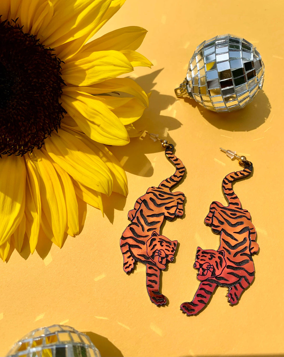 Tigers Acrylic Statement Earrings