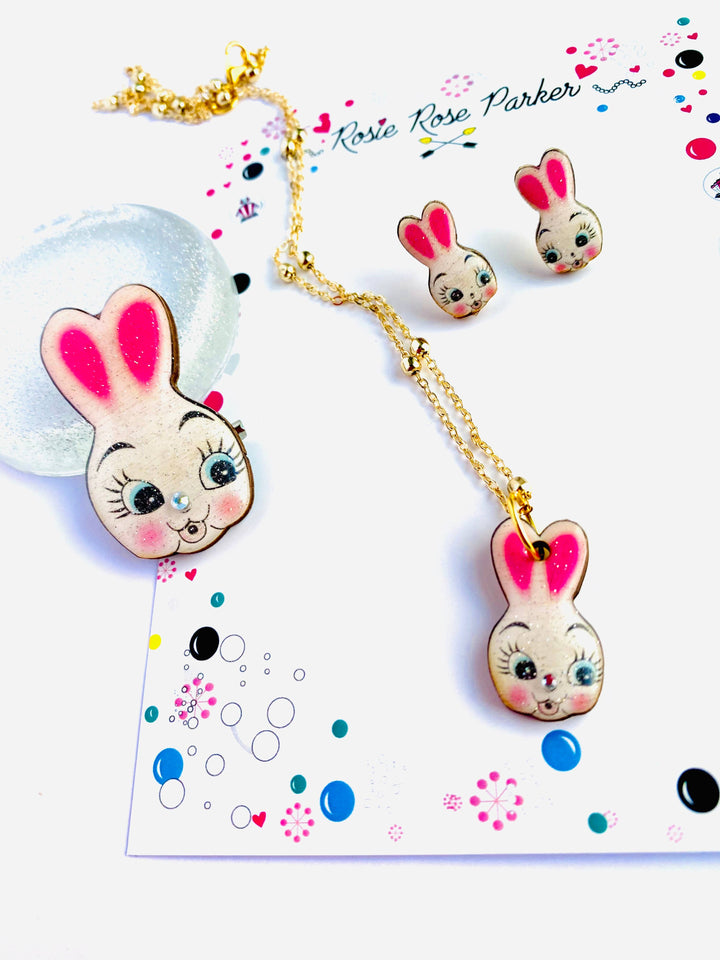 Easter Bunny Charm Necklace by Rosie Rose Parker