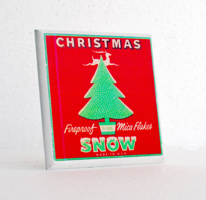 Let it Snow - Vintage Christmas Coaster Set