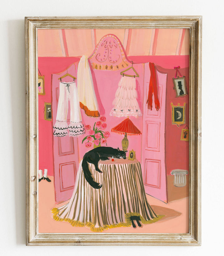 Catnip 8.5"x11" Art Print by Janet Hill