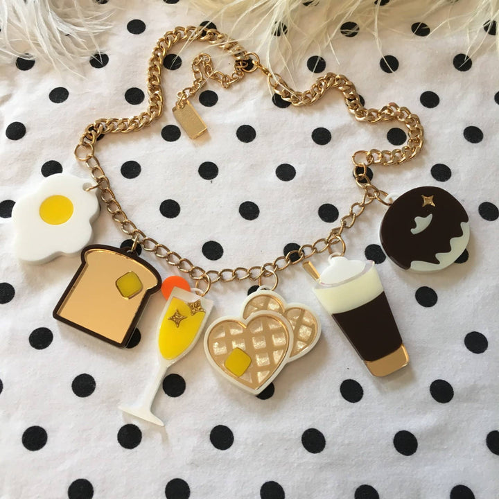 Ladies Who Brunch Acrylic Charm Statement Necklace