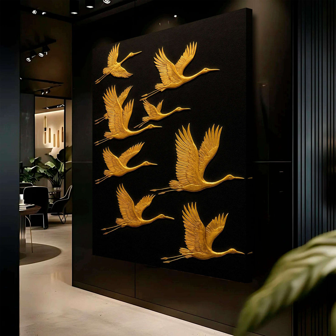 Abstract Sandhill Cranes Wall Art