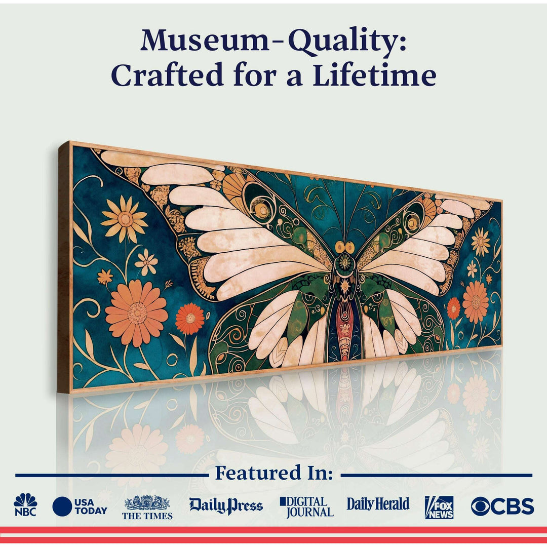 Abstract Vintage Butterfly Wall Art