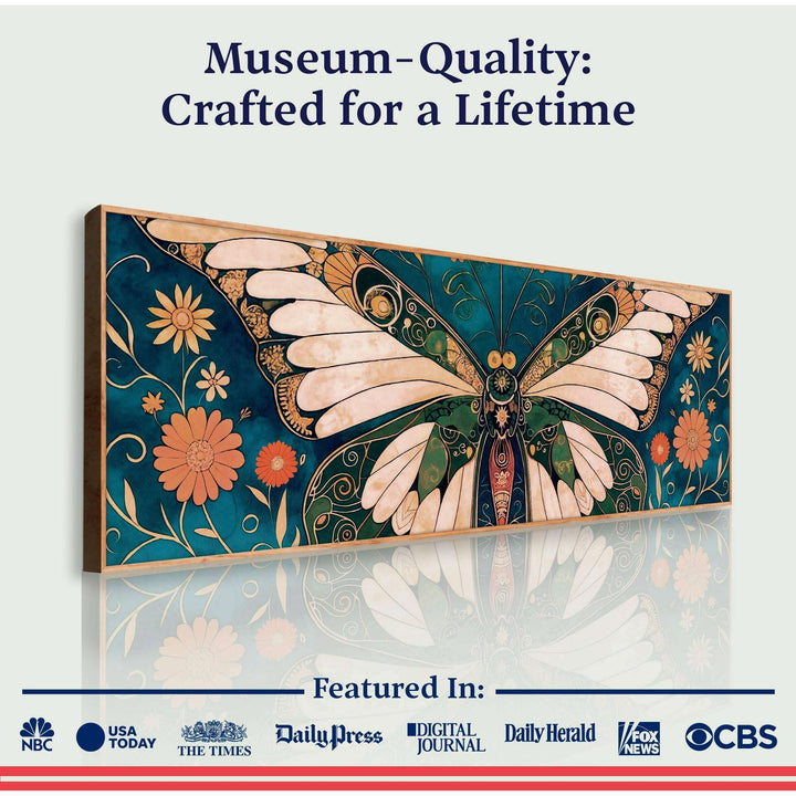 Abstract Vintage Butterfly Wall Art