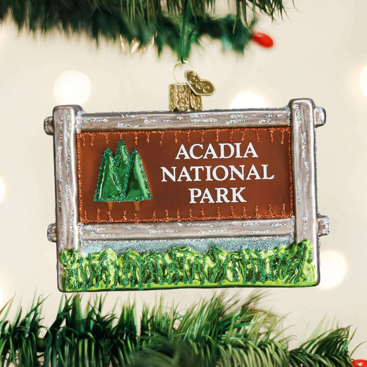 Old World Christmas Acadia National Park Blown Glass Ornament
