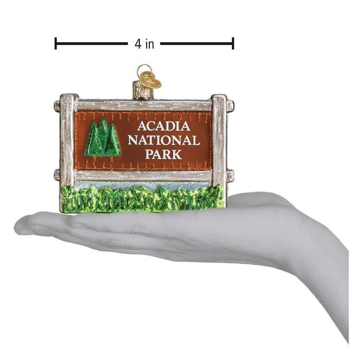 Old World Christmas Acadia National Park Blown Glass Ornament
