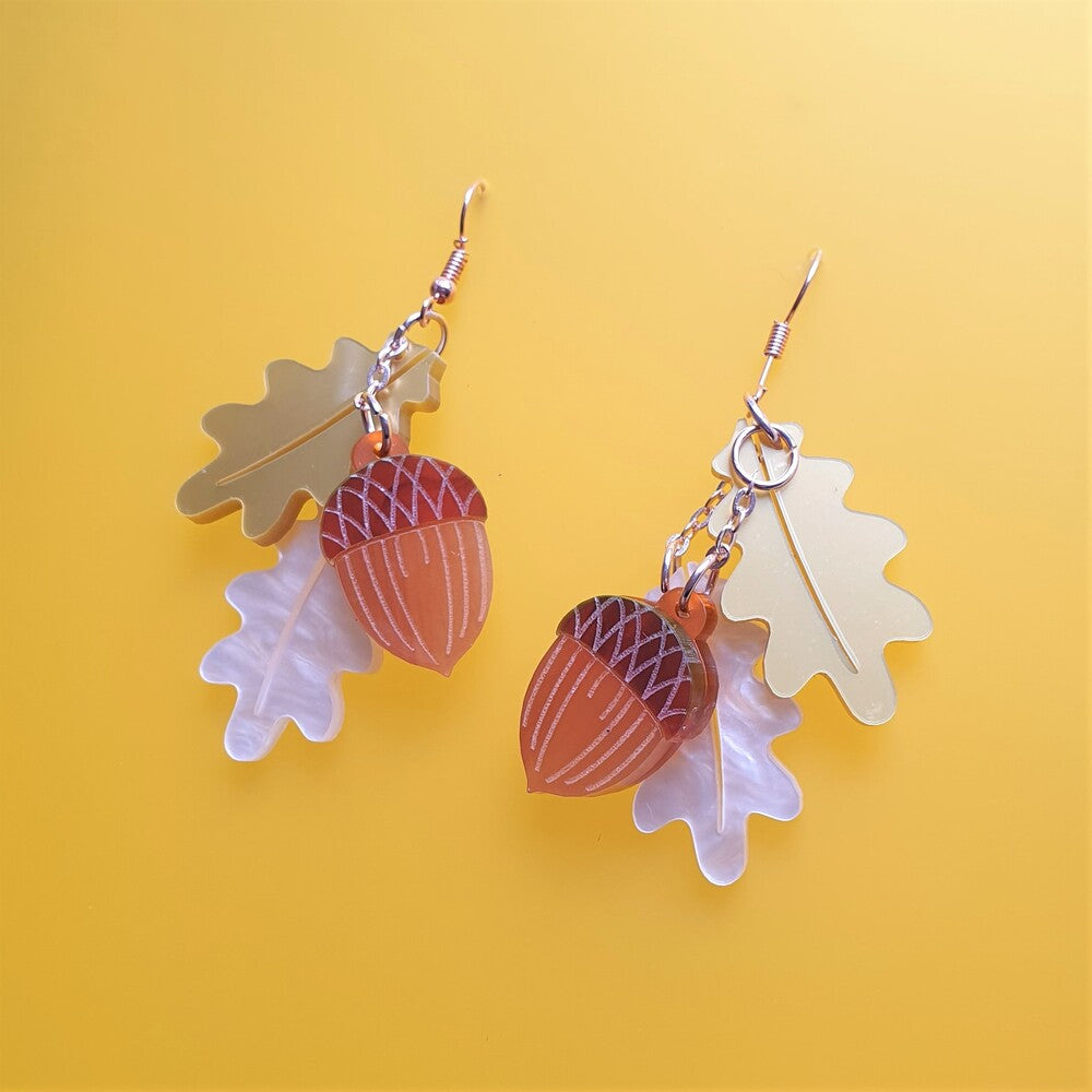 Acorn Charm Earrings by Cherryloco Jewellery 1