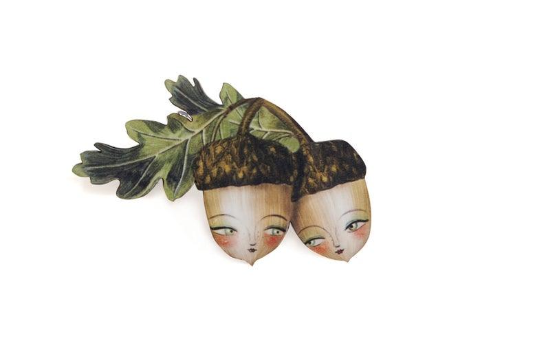 Acorns Brooch by Laliblue - Quirks!