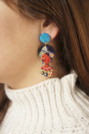 African Girl Earrings by LaliBlue - Quirks!