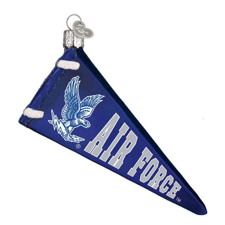 Old World Christmas Air Force Pennant Blown Glass Ornament