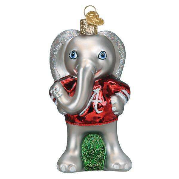 Old World Christmas Alabama Big Al Blown Glass Ornament
