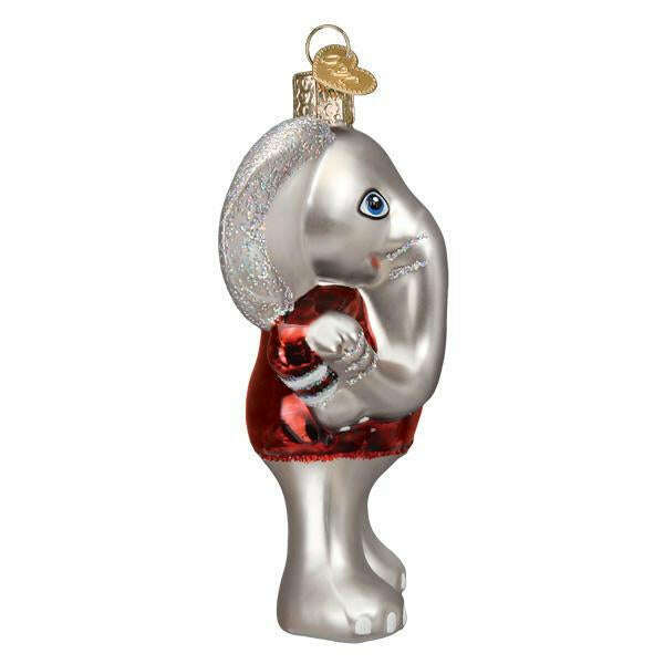 Old World Christmas Alabama Big Al Blown Glass Ornament