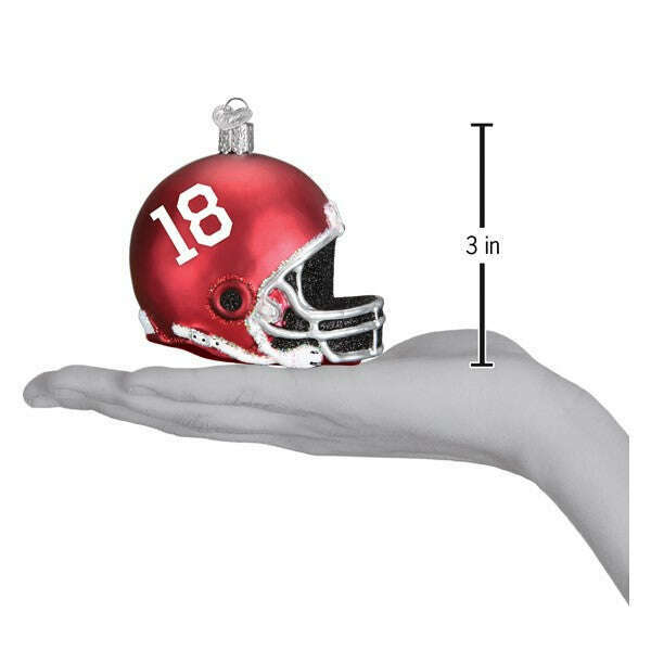 Old World Christmas Alabama Helmet Blown Glass Ornament