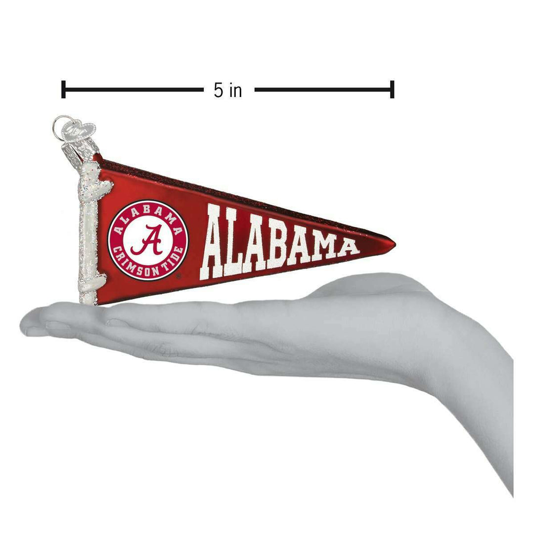 Old World Christmas Alabama Pennant Blown Glass Ornament