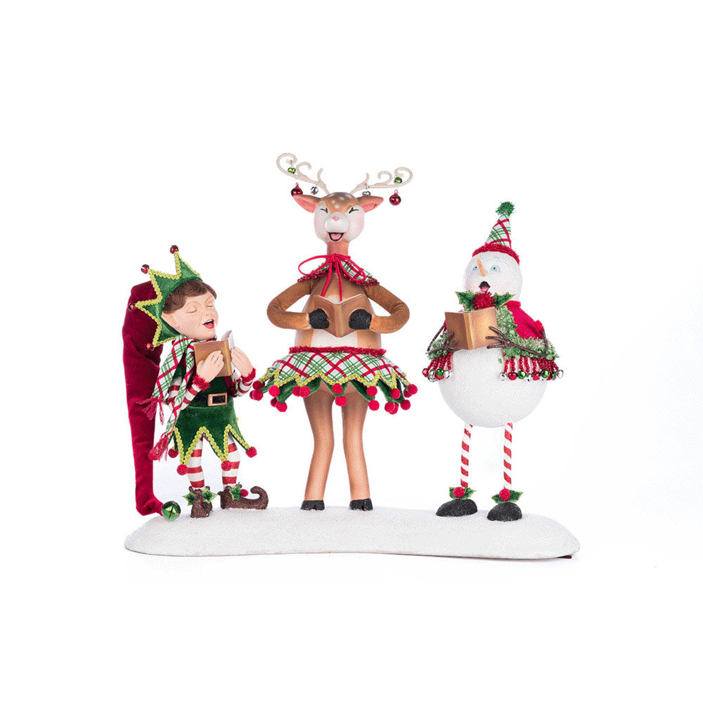 Alfie, Deerdra, And Snowy Christmas Carolers by Katherine's Collection image