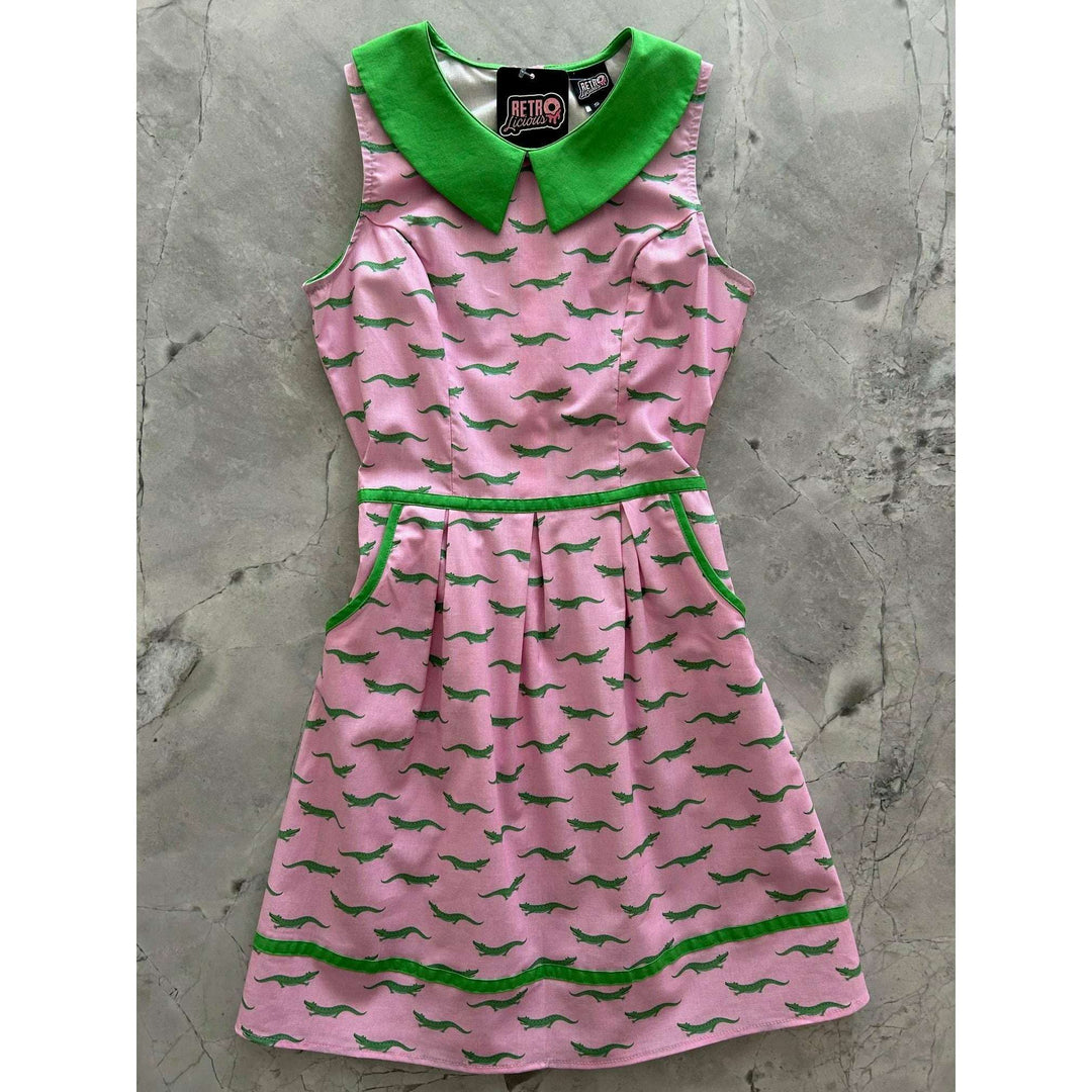 Alligator Collared Dress