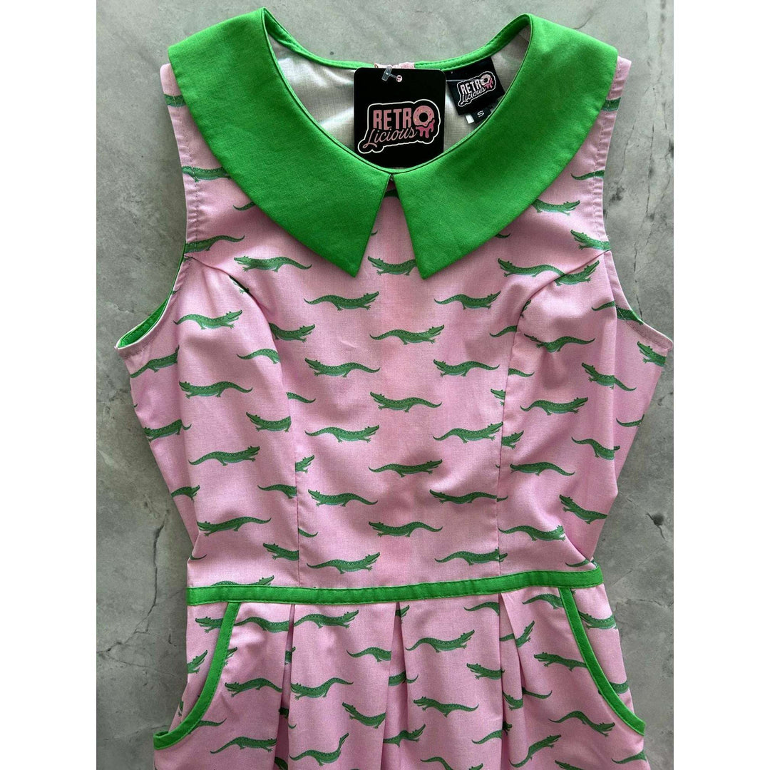 Alligator Collared Dress