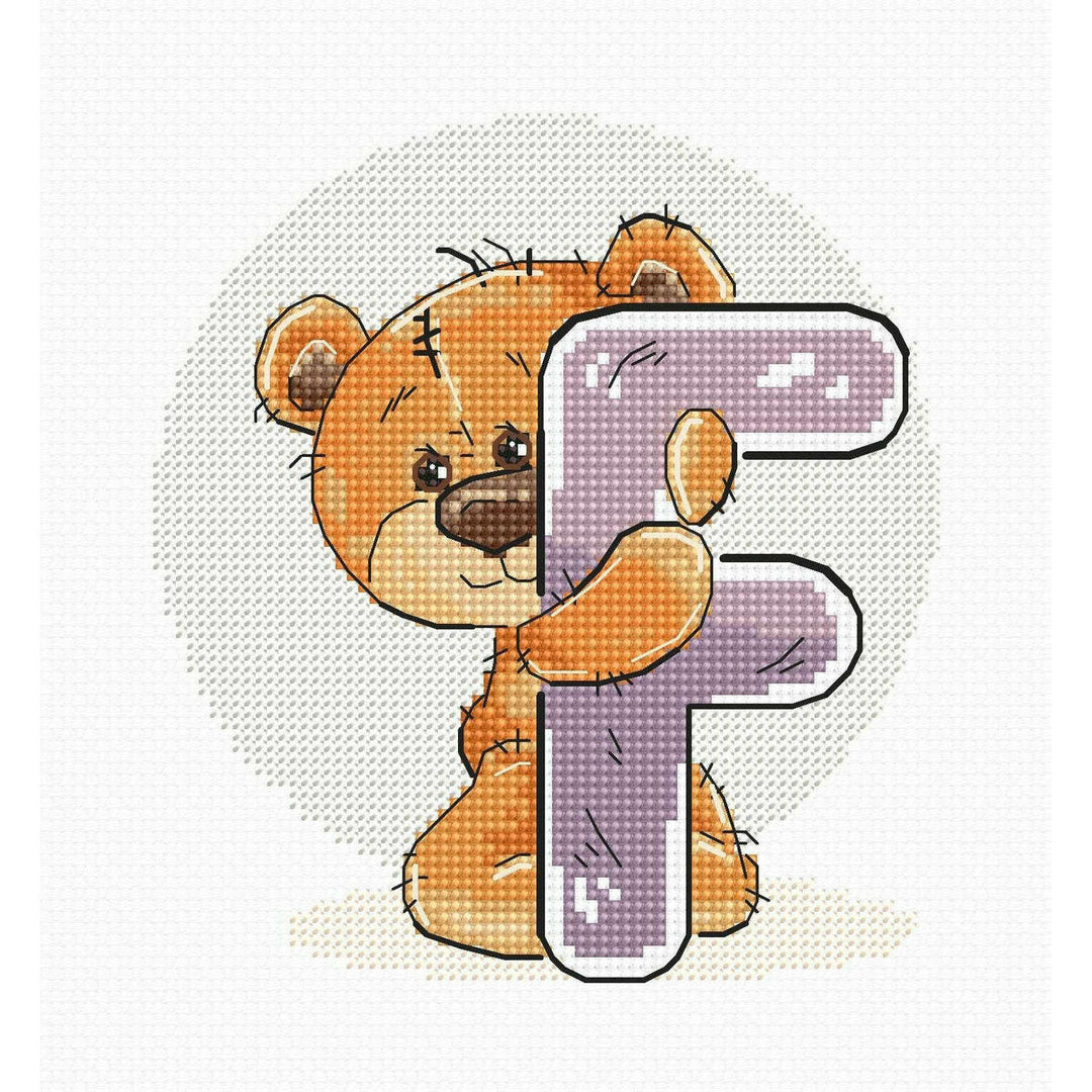 Alphabet. Letter F B1207L Counted Cross-Stitch Kit