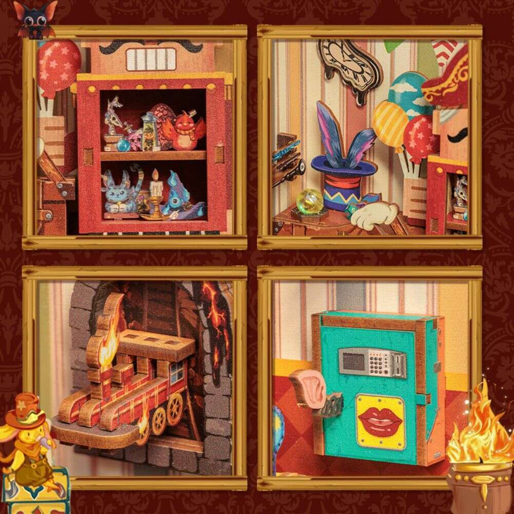 Amazing Toys Store Dollhouse Book Nook Kit - Miniature Wizardi Roombox Kit