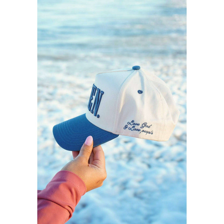 AMEN. - Slate Blue Vintage Trucker Hat