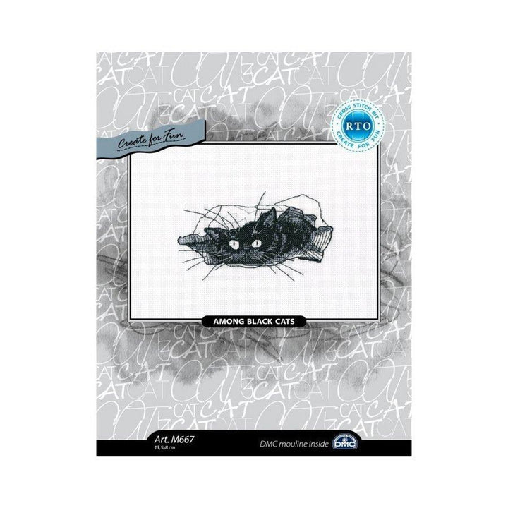 Among black cats M667 Counted Cross Stitch Kit