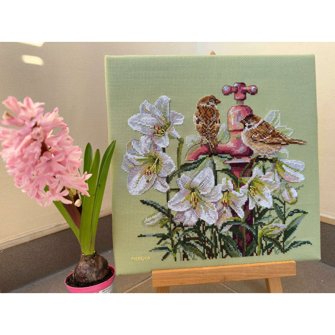 Among the Lilies K-229 Counted Cross-Stitch Kit