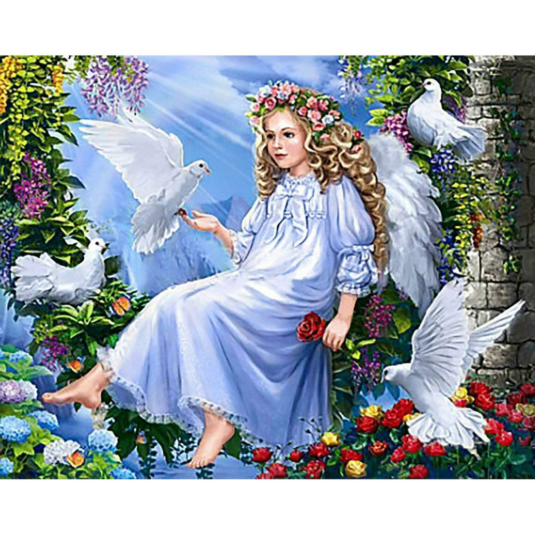 Angel and Doves WD2405 14.9 x 18.9 inches Wizardi Diamond Painting Kit