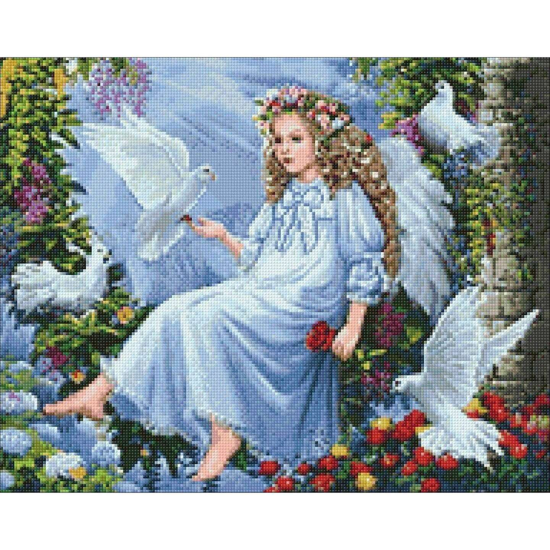 Angel and Doves WD2405 14.9 x 18.9 inches Wizardi Diamond Painting Kit