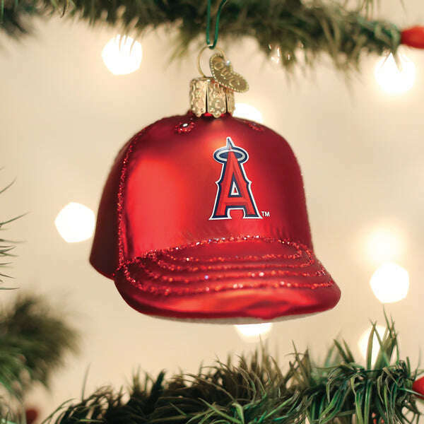 Old World Christmas Angels Baseball Cap Blown Glass Ornament