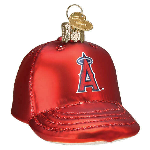 Old World Christmas Angels Baseball Cap Blown Glass Ornament