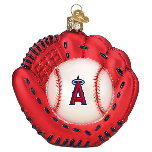 Old World Christmas Angels Baseball Mitt Blown Glass Ornament