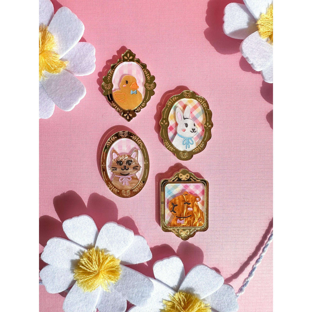 Animal Portraits Frame Magnet/Brooch
