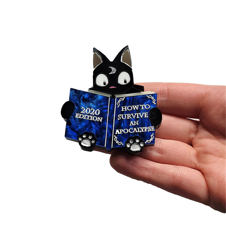 Apocalypse Book Cat Brooch by Cherryloco Jewellery 2