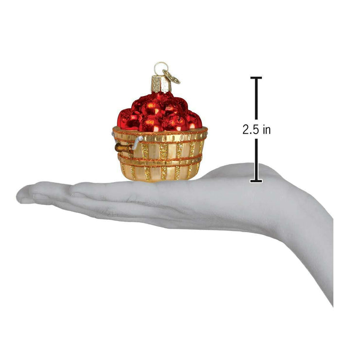 Old World Christmas Apple Basket Blown Glass Ornament