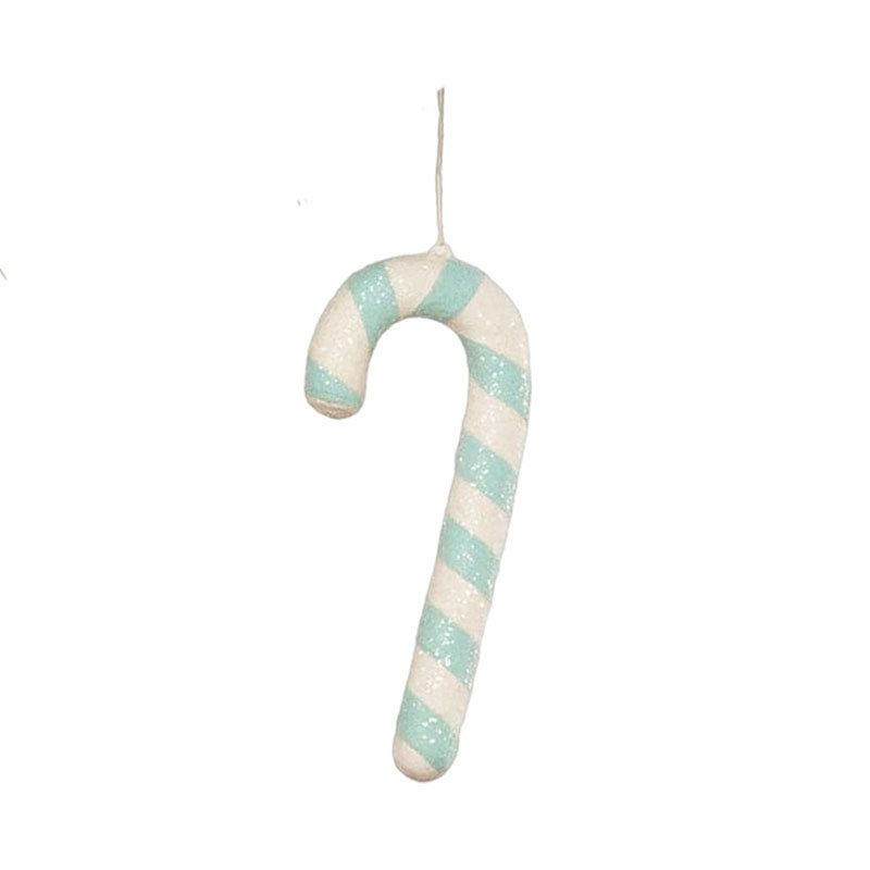 Aqua Peppermint & Candy Cane Ornament Bundled Set of 3 by Bethany Lowe