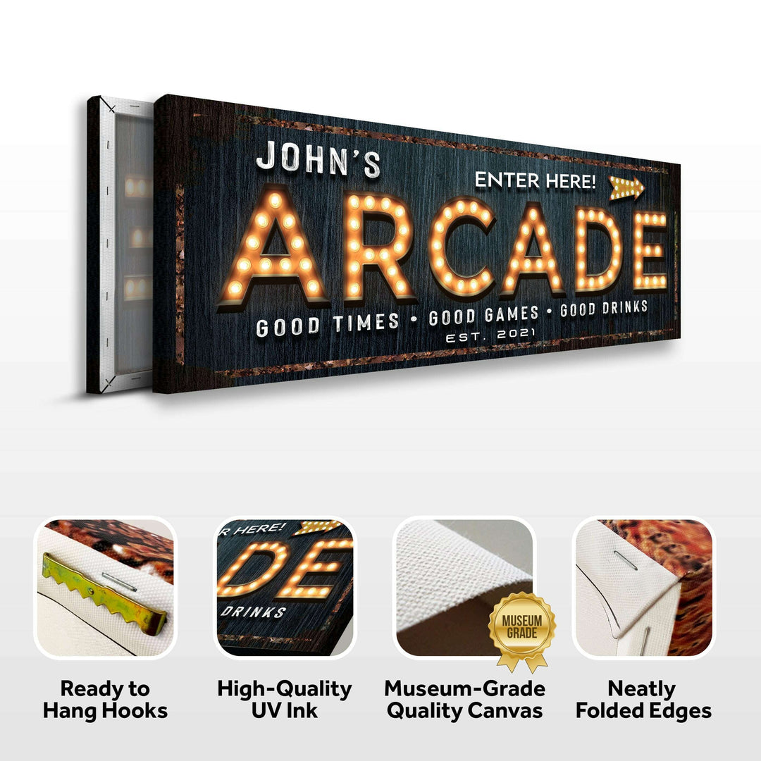Arcade Enter Here Sign