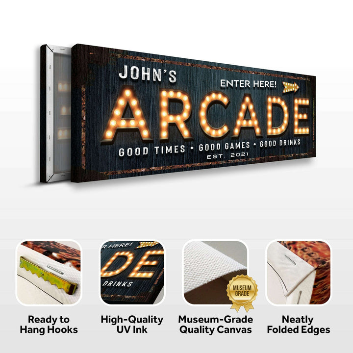 Arcade Enter Here Sign