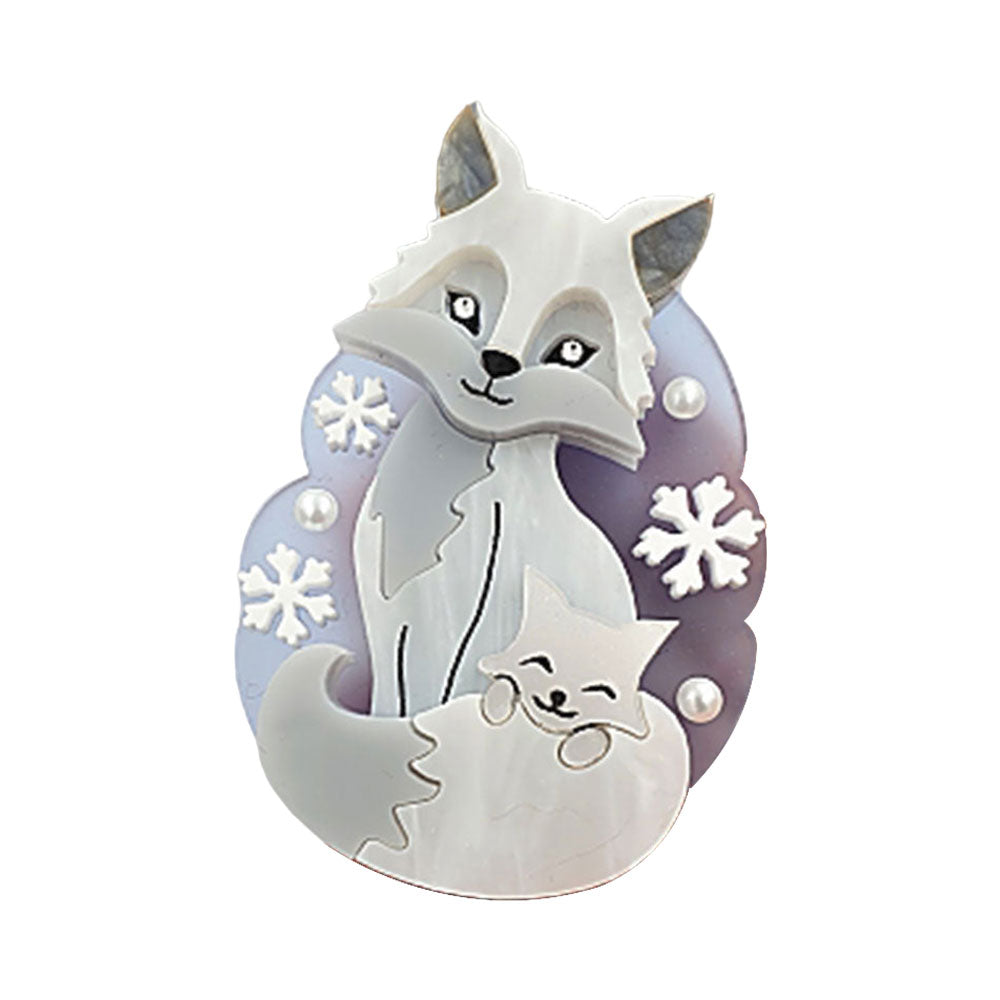 Arctic Fox Brooch by Cherryloco Jewellery 1