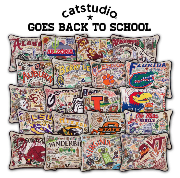 Arkansas, University of Collegiate Hand-Embroidered Pillow - Quirks!