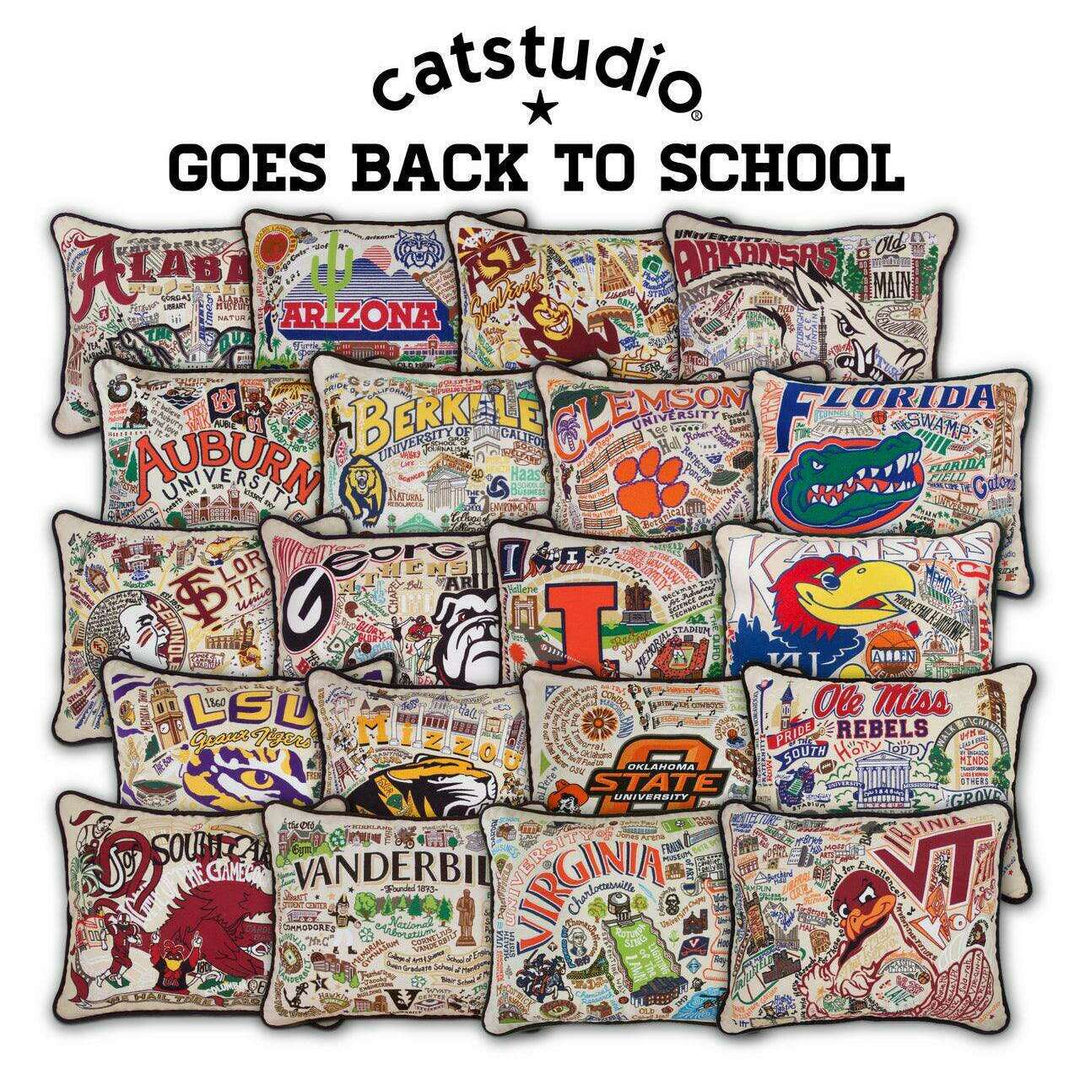 Arkansas, University of Collegiate Hand-Embroidered Pillow - Quirks!