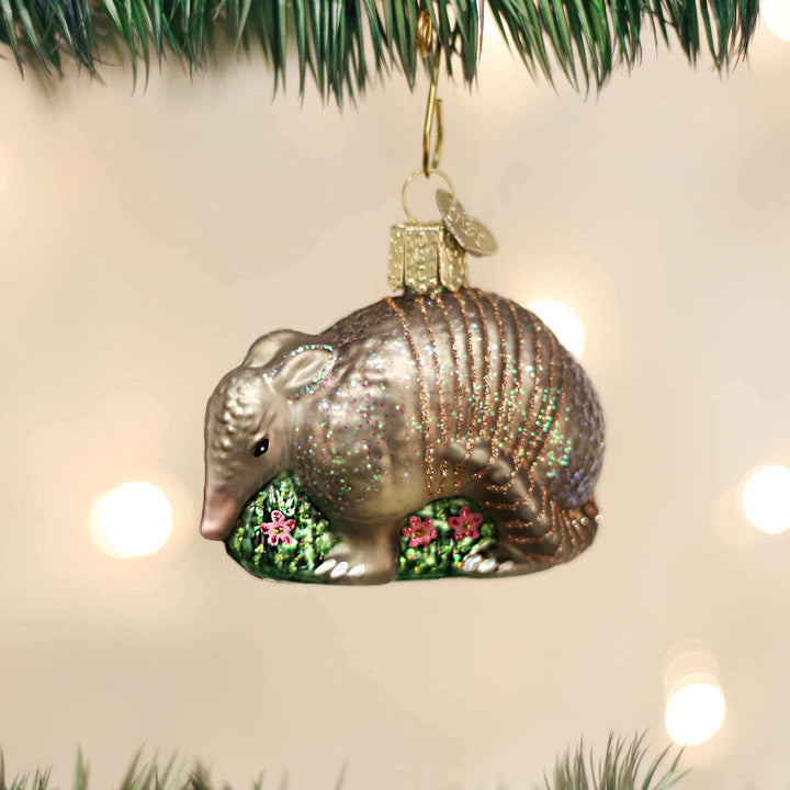 Old World Christmas Armadillo Blown Glass Ornament