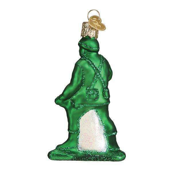 Old World Christmas Army Man Toy Blown Glass Ornament