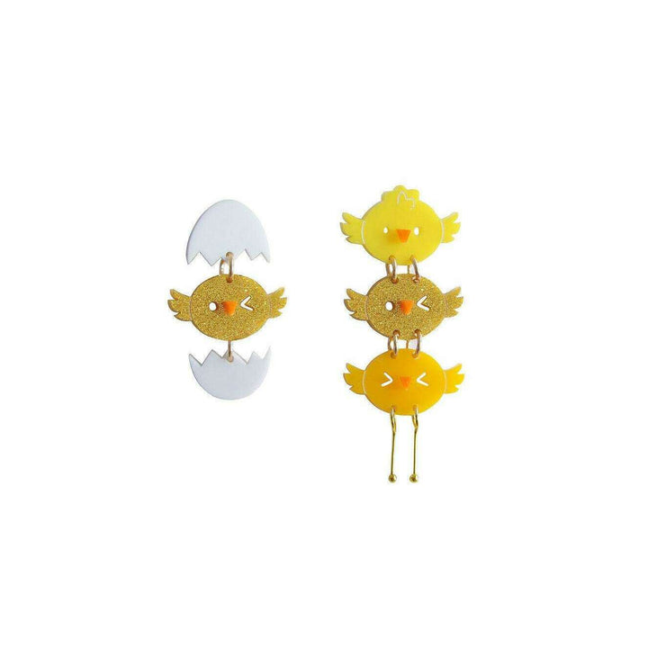Asymmetrical Chick Earrings by Laliblue - Quirks!