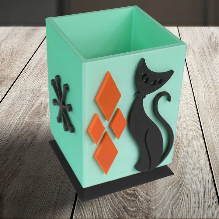 Atomic Cat MidCentury Modern Desk Organizer