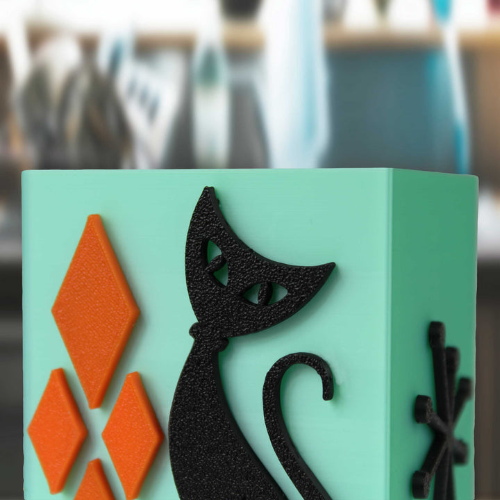 Atomic Cat MidCentury Modern Desk Organizer