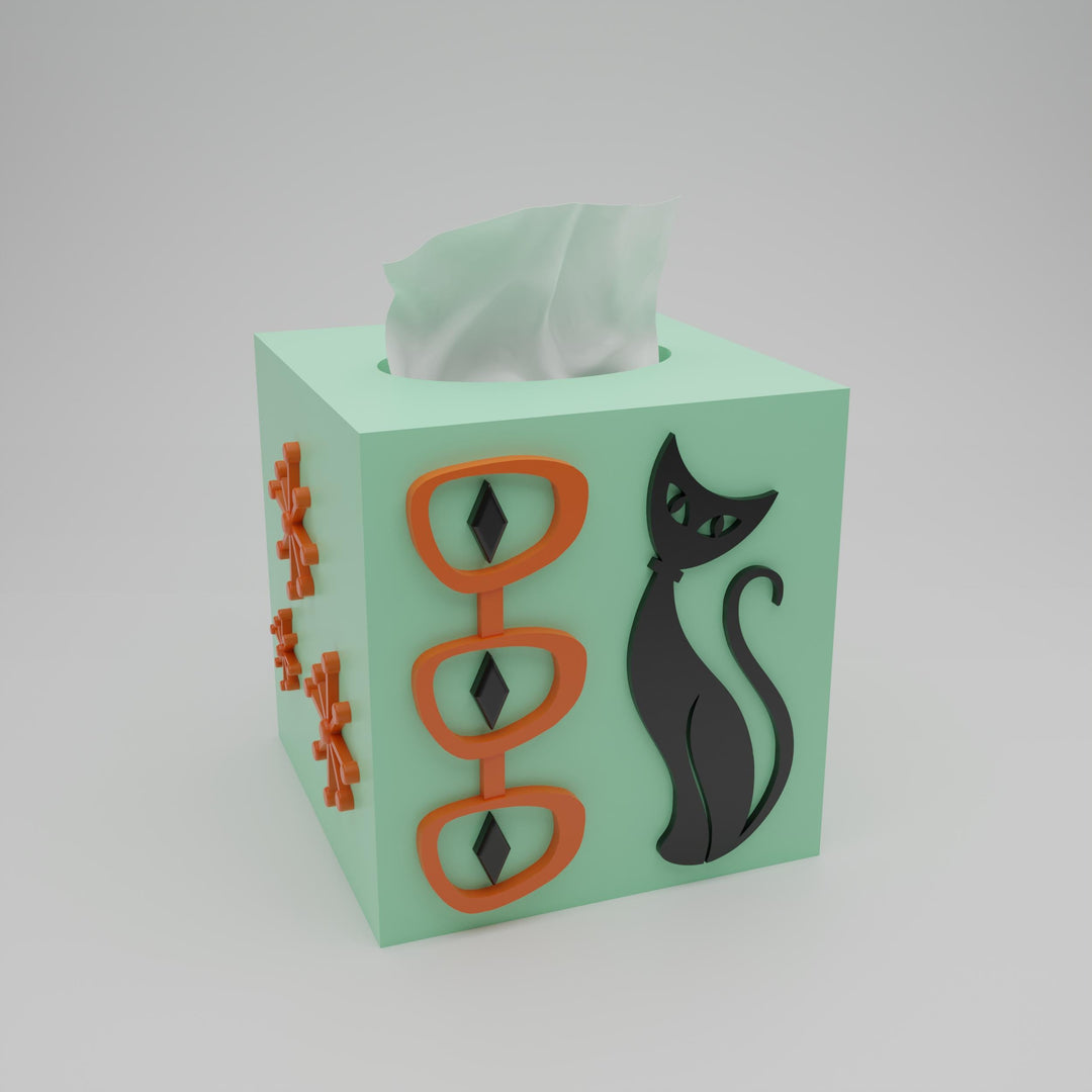 Atomic Cat Retro Tissue Box Cover