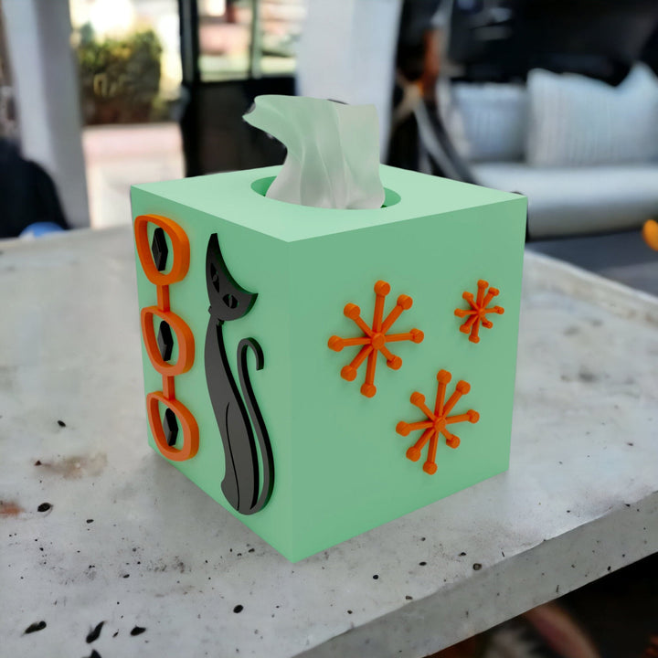 Atomic Cat Retro Tissue Box Cover