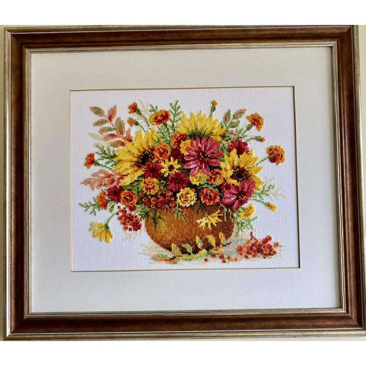 Autumn Flowers R1973 Counted Cross Stitch Kit