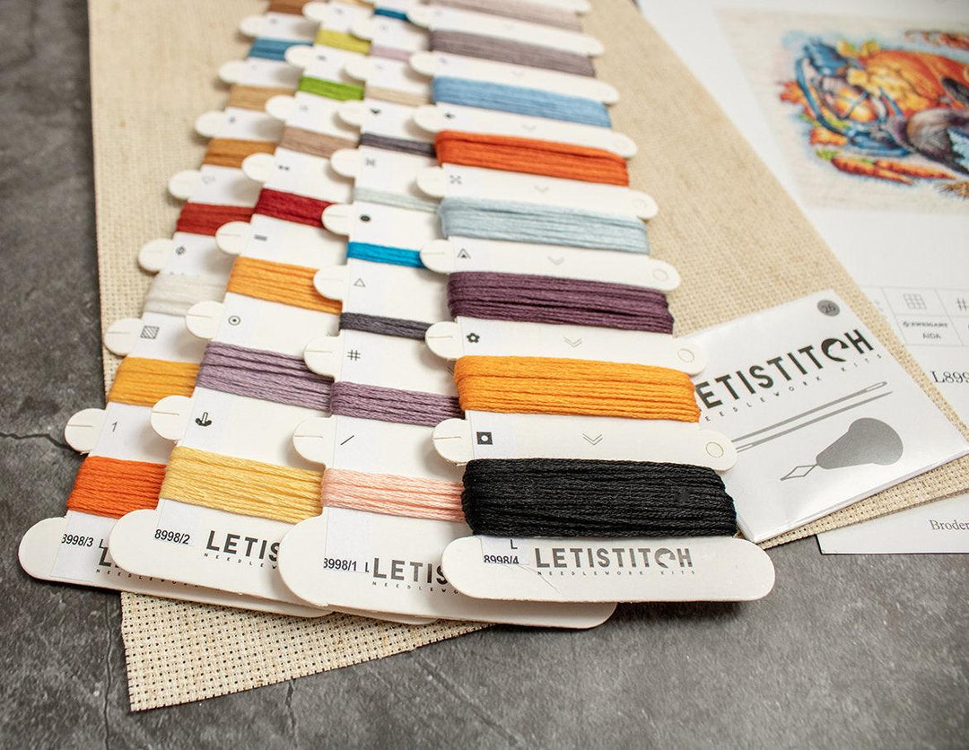 Autumn with a rabbit L8998 Counted Cross Stitch Kit